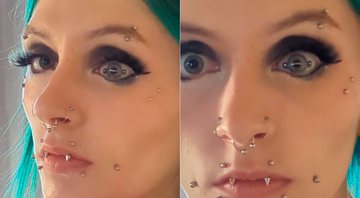 Bree viralizou ao mostrar piercing em sua nova prótese de globo ocular - Foto: Reprodução/ Instagram@apocalypticautopsy