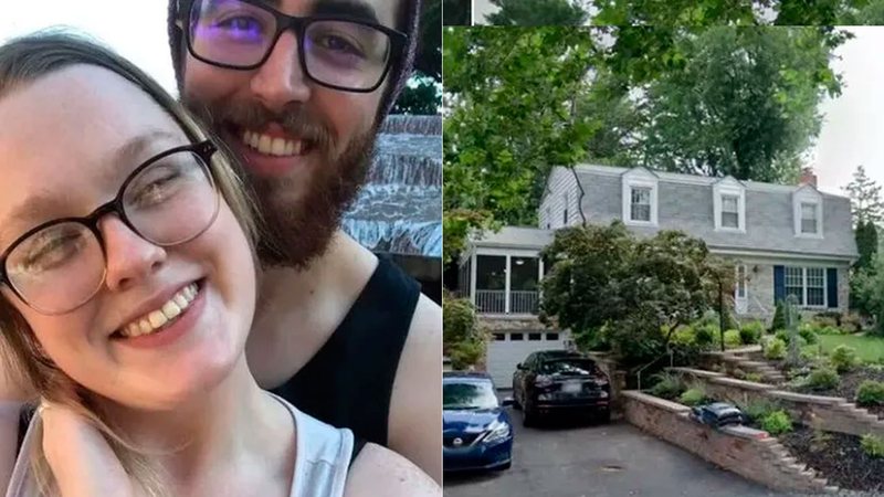 Kayelee Gates e Christian Capraro encontraram câmera espiã em casa alugada - Foto: Reprodução/ Facebook e Google Maps
