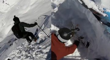 Lake fico enterrado sob a neve enquanto o irmão e dois amigos tentavam encontrá-lo - Reprodução/Twitter