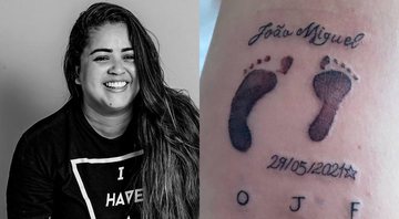 Hagda Kerolayne e a tatuagem - Reprodução/Instagram@hagdakerolayne