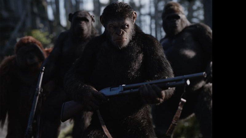 César comanda seu grupo de macacos em guerra pela sobrevivência - _ Foto: Divulgação
