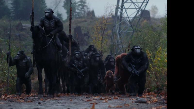 César reúne seu exército de macacos e se prepara para a guerra - Foto: Reprodução
