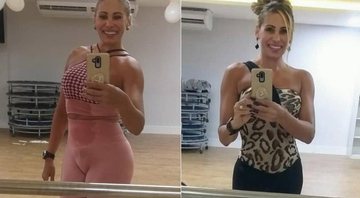 Ângela Bismarchi aintes e depois de eliminar 12 quilos - Foto: Reprodução/ Instagram