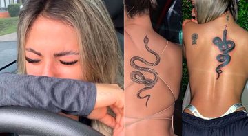 Nathalia Valente se desesperou ao falar sobre resultado de tatuagem - Foto: Reprodução/ Instagram@nathaliavalente
