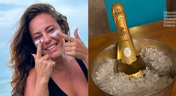 Paolla Oliveira e Diogo Nogueira ostentaram champanhe de R$ 3.650 nas Ilhas Maldivas - Foto: Reprodução/ Instagram@paollaoliveirareal